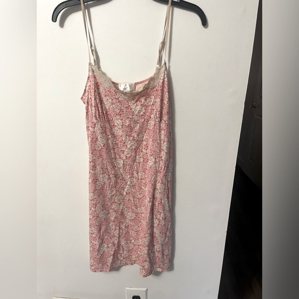 Women’s The Loft Pink Floral Sexy Dress Nightgown Med